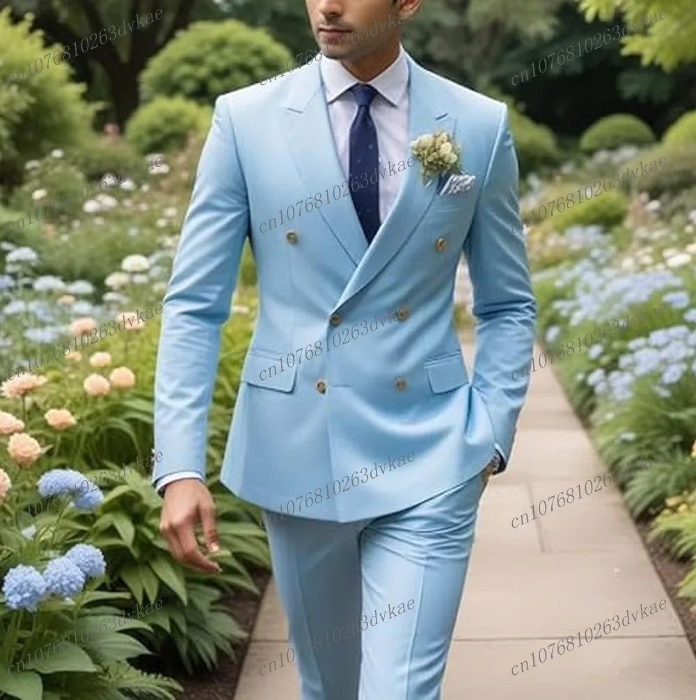 Nouveau Orange mode affaires hommes costume marié Groomsman fête de mariage bal mâle Occasion formelle Tuxedos 2 pièces ensemble Blazer pantalon