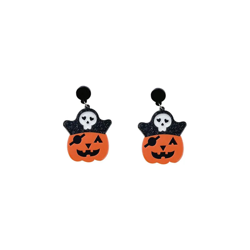 Boucles d'oreilles en acrylique JeTassel pour femmes, flammes européennes, gouttes, coeur, crâne, lame de chat, bijoux punk, gels de poisson, étoile