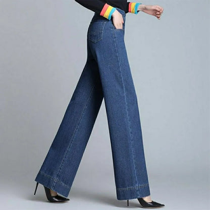 Jeans surdimensionnés taille haute pour femmes, pantalons en denim, pantalons droits décontractés, jambe large, mode streetwear coréenne, printemps, automne, nouveau