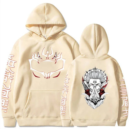 Jujutsu Kaisen Anime vêtements Satoru Gojo imprimer à capuche hommes sweat à capuche pour femme répandu Streetwear Harajuku Manga unisexe sweat