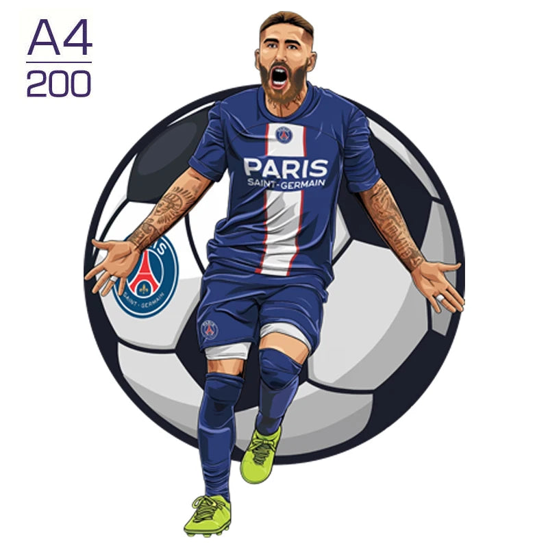 Puzzle étoile de Football Puzzle en bois étoiles de sport Puzzle pour enfants adultes éducatif fabuleux cadeau 300 pièces bricolage Puzzle jouets