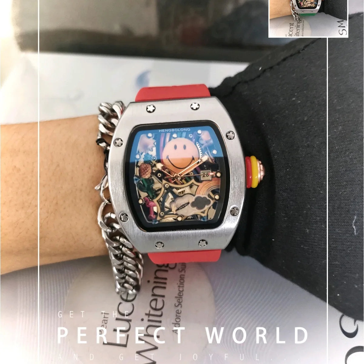 Nouvelle mode d'affaires en Relief tridimensionnel lumineux Cool Quartz hommes montres personnalité montre de luxe horloge AAA hommes montre