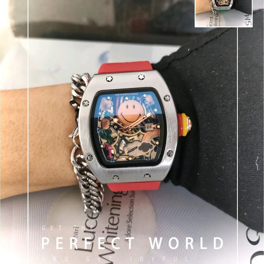 Nouvelle mode d'affaires en Relief tridimensionnel lumineux Cool Quartz hommes montres personnalité montre de luxe horloge AAA hommes montre
