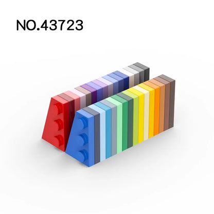 Pièces MOC 43723, plaque compensée 3x2 gauche, briques compatibles, blocs de construction à assembler, particules, Puzzle pour enfant, jouet cérébral, cadeau, 20 pièces