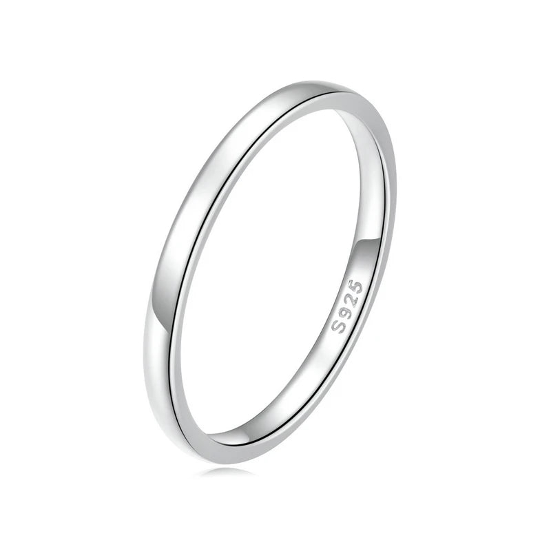 WOSTU-Bague empilable en argent regardé 100% pour femme, bijoux à la mode, cadeau original, souhait scintillant, chaud, 925, XCH7649