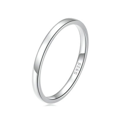WOSTU-Bague empilable en argent regardé 100% pour femme, bijoux à la mode, cadeau original, souhait scintillant, chaud, 925, XCH7649