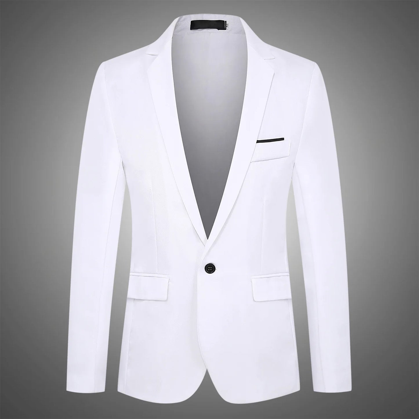 Blazer à bouton unique pour hommes, costumes épissés solides, manches longues, col rabattu, vestes d'affaires, poches Slim, été 2025
