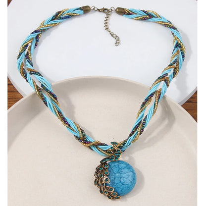 Collier ras du cou ethnique bohémien pour femmes, fait à la main, perles multicouches, bijoux de décoration en cristal