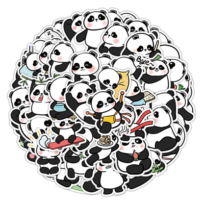 10/30/50 PIÈCES Kawaii Panda Autocollants