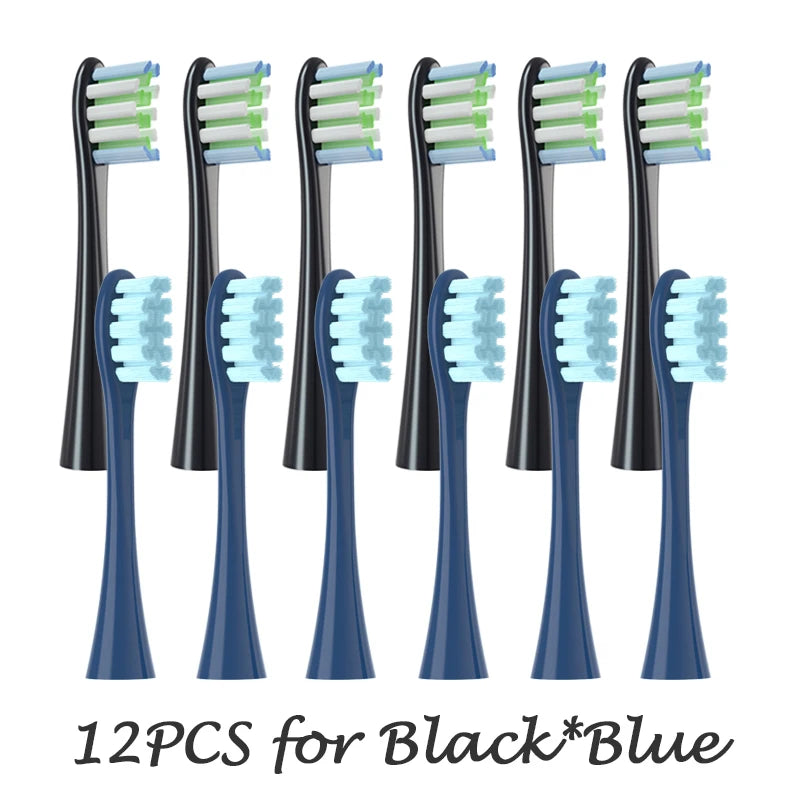 Têtes de brosse de remplacement, scellées sous vide, emballées, pour Oclean X PRO/ Z1/ F1/ One/ Air 2 /SE, buses de nettoyage en profondeur souples DuPont, 12 pièces