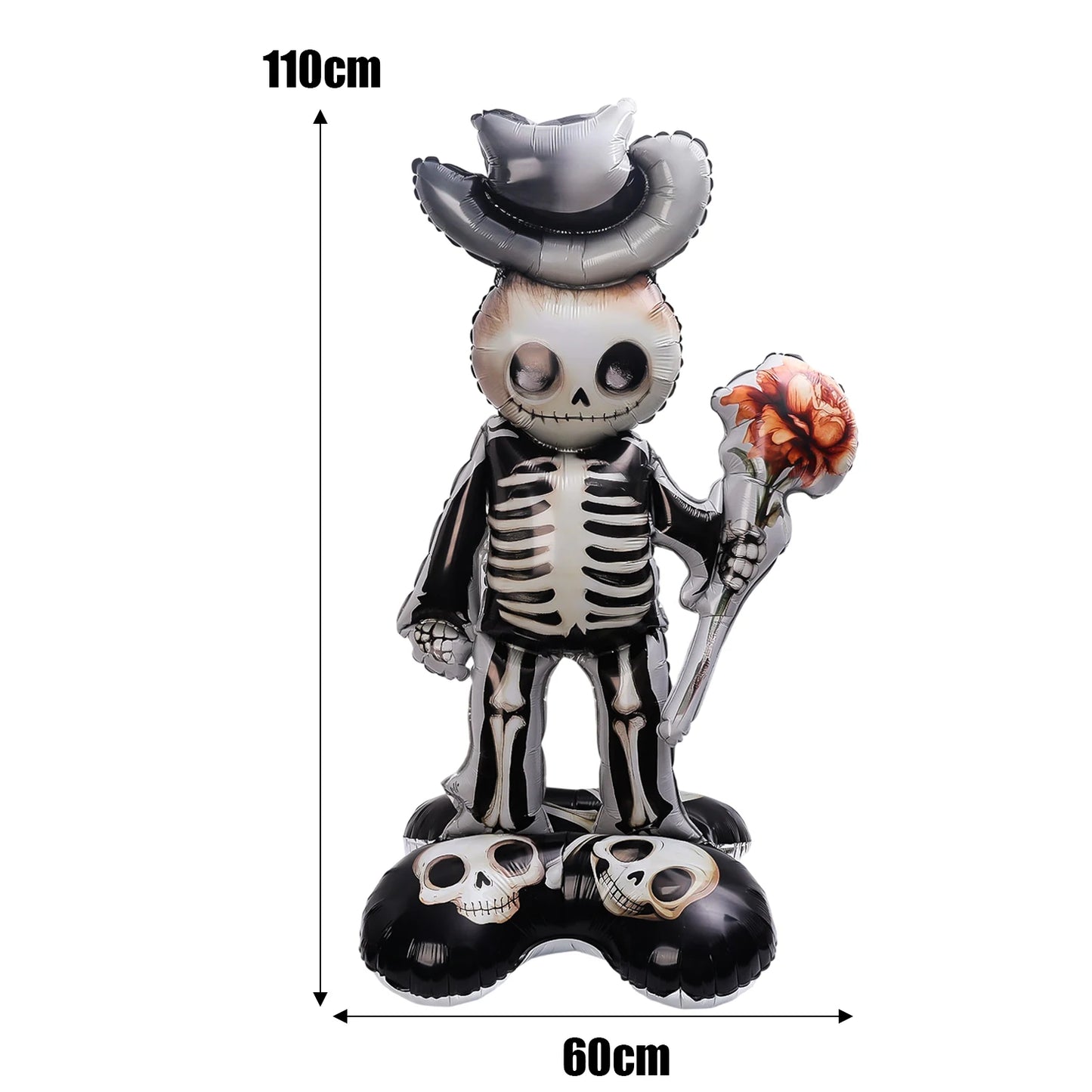 Ballon d'halloween géant fantôme citrouille crâne château Film d'aluminium ballon debout pour Halloween fête cour jardin décor effrayant