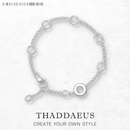 Bracelets à breloques de base avec œillets ronds, chaîne à maillons en argent Sterling 925, bijoux de Club à la mode, Style européen, cadeau pour femmes