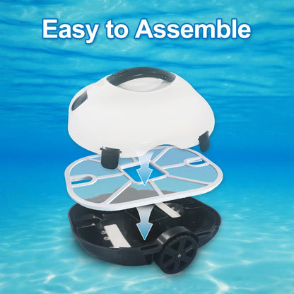 Robot nettoyeur de piscine entièrement automatique 80 ㎡   Zone de travail aspirateur de piscine autonome Robot nettoyeur de piscine sans fil Portable