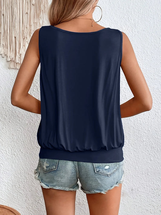 Débardeur sans manches pour femmes, mode d'été décontractée, Simple, couleur unie