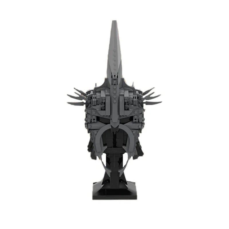 Moc-Angmar Witch King Statue décennie s de Construction pour Enfants, Lords Rings Balroged, Casque de Film Classique, Buste, Modèle d'Assemblage Créatif, Cadeau Jouet