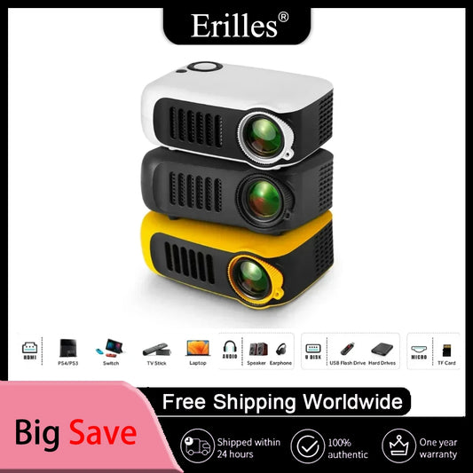 1080P 4K 3D LED Video Projectors Home Cinema Theater Game Laser Beamer Smart TV BOX Via HD Clear New