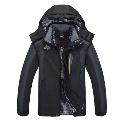 Coupe-vent homme grande taille 8XL 9XL veste d'hiver hommes imperméable coupe-vent velours chaud Parka manteau tourisme montagne neige pardessus