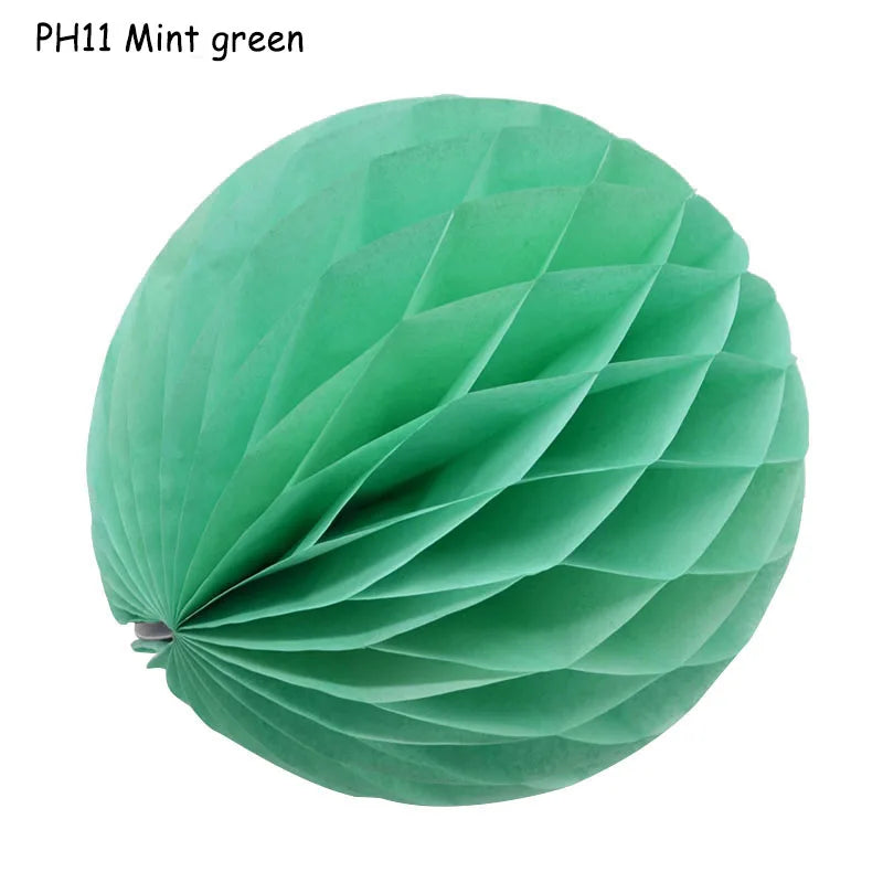 Boule décorative en papier nid d'abeille, 5 pièces/lot, 10/15cm, fleur Pastel, décoration de fête d'anniversaire pour mariage, enfant, fournitures de réception-cadeau pour bébé 8Z