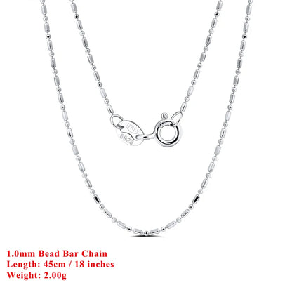Effie Queen Chic 925 en argent Sterling chaîne de base ras du cou Simple collier bijoux exquis pour hommes et femmes tenue décontractée SC07