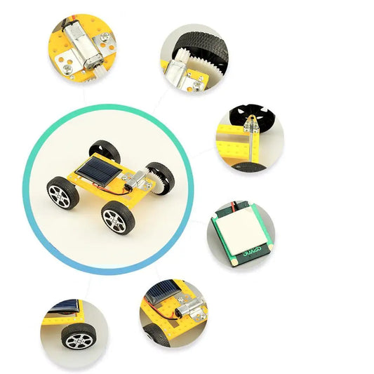 Jouets de bricolage pour enfants, mini voiture solaire 62, kit ABS, gadget amusant, expérience scientifique, 1 ensemble