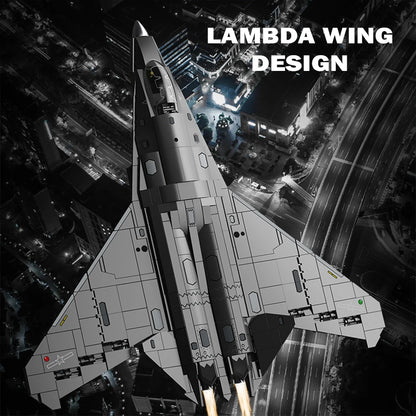 MOC – blocs de construction de modèle d'avion furtif militaire technique J-50, blocs de construction à base de transporteur, briques à Jet de chasse, jouets pour enfants et adultes, cadeau