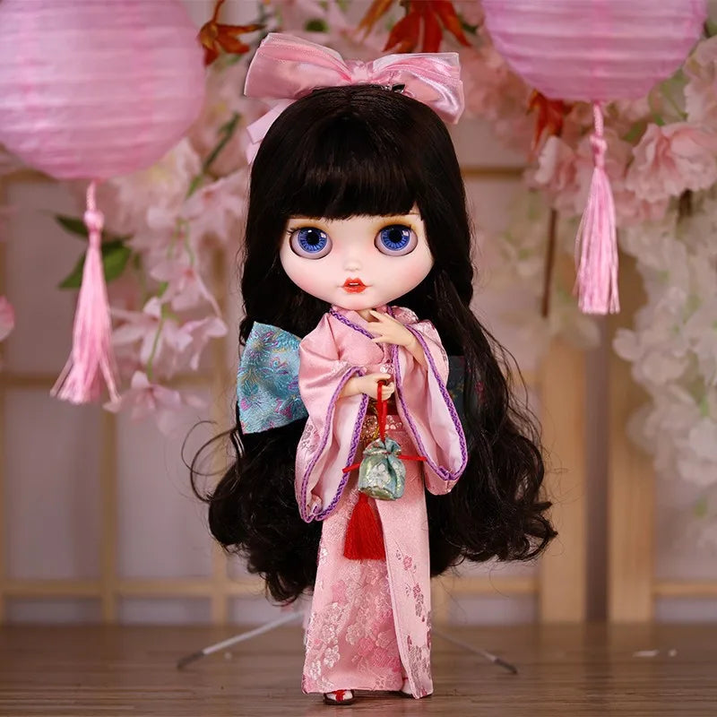 Vêtements kimono de poupée Blyth faits à la main, vêtements de poupée Blyth OB22 24, oreilles de lapin, robe de princesse pour Ymy Licca Azones Ob24 Ob27 Fr