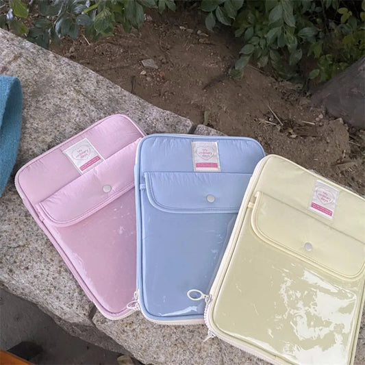 Waterproof Portable Tablet Sleeve Bag Computer Storage Bag Tablet Handbag Powders 11", 13", 14"