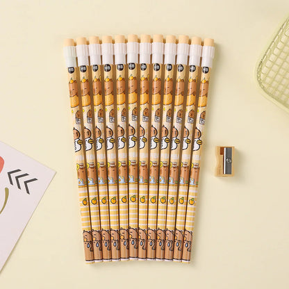 crayons HB  Capybara 12 crayons et taille-crayon