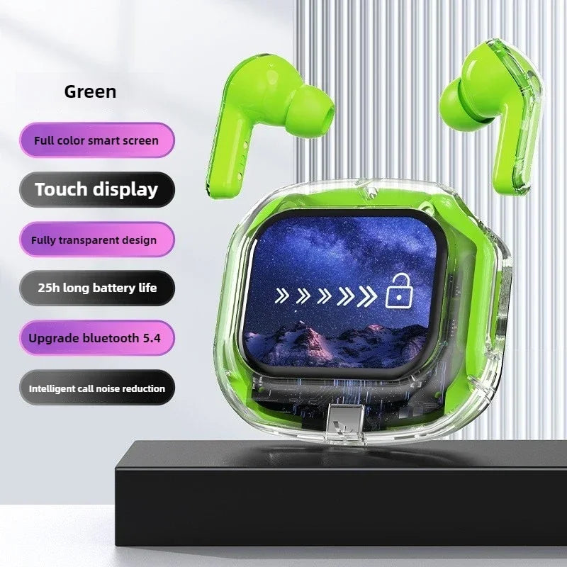 Écouteurs sans fil compatibles Bluetooth, écran LCD, TWS
