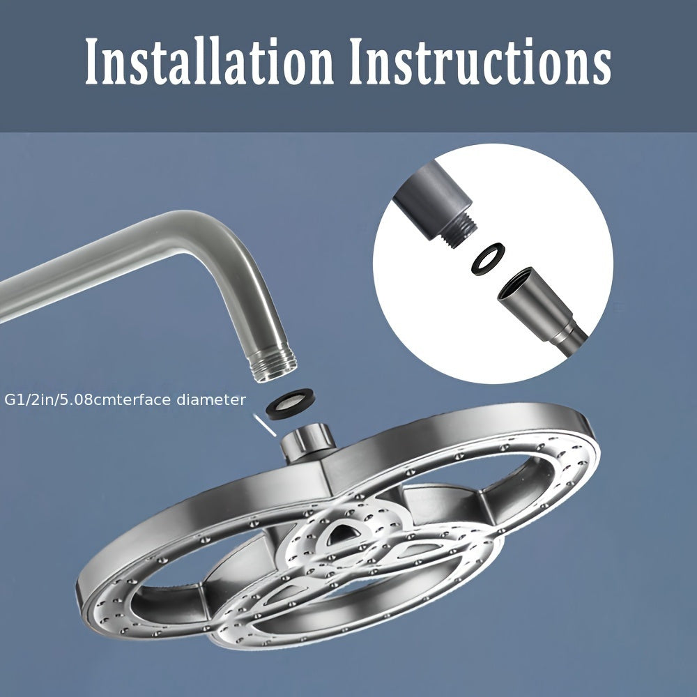 2pcs Upgraded High-Pressure Handheld Shower Set, ABS Material Including 9.25-inch Rainfall Head for a Better Bathing Experience, Bathroom Accessories