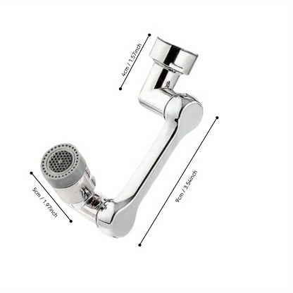 1pc Adjustable Faucet Aerator with 2 Spray Modes - Easy Install Rotating Multi-Function Extension for Kitchen & Bathroom Sinks, Chrome Finish, Plastic Material, No Power Required, Adjustable Water Flow | Rotating Faucet Exten