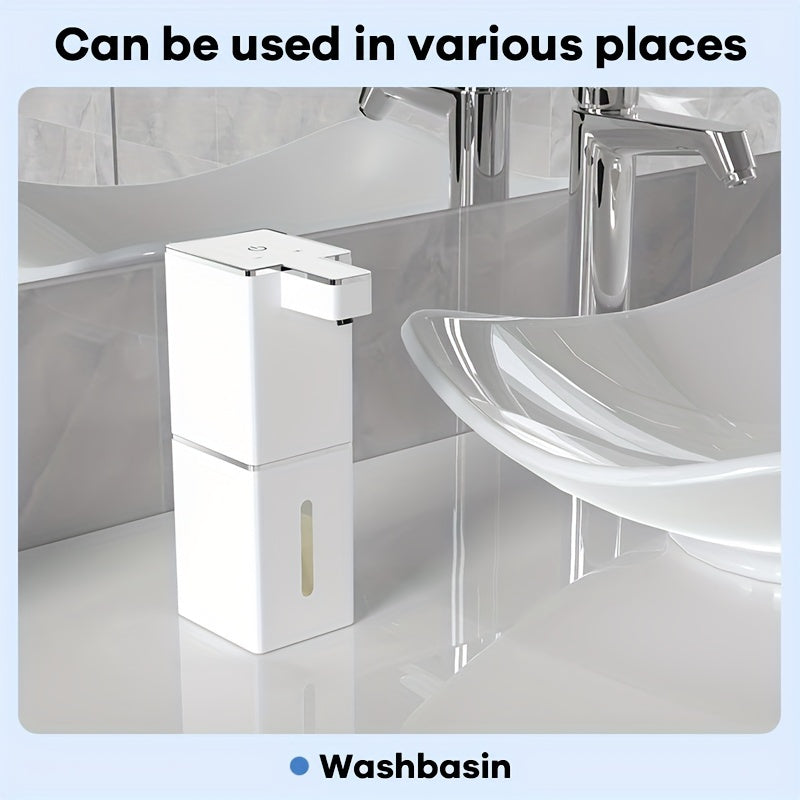 380ml Rechargeable Bathroom Liquid Dispenser Touchless Automatic Foaming Hand Soap Bottle Kitchen Detergent Dispenser