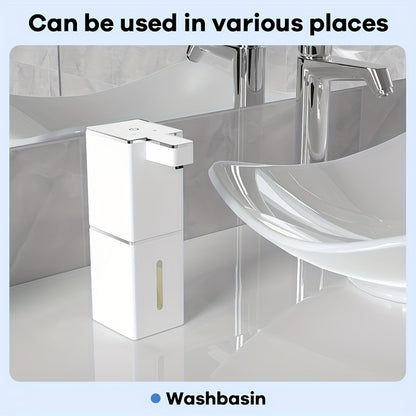 380ml Rechargeable Bathroom Liquid Dispenser Touchless Automatic Foaming Hand Soap Bottle Kitchen Detergent Dispenser