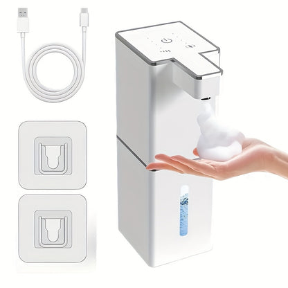 380ml Rechargeable Bathroom Liquid Dispenser Touchless Automatic Foaming Hand Soap Bottle Kitchen Detergent Dispenser