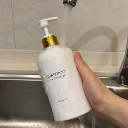 3pcs Shampoo & Conditioner Dispenser Set with Wall Mounts - 16.9oz, Bamboo Pump, Plastic, Bathroom Essentials, Shampoo And Conditioner Set