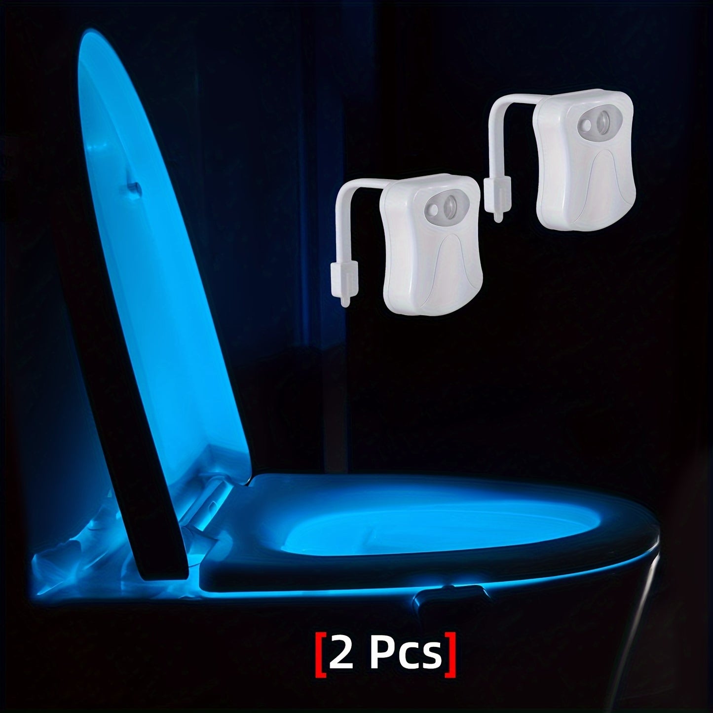 Setonr 1pc 16 Colors Human Motion Sensor Toilet Light Inside Toilet Bowl Bathroom LED Night Light for Toilet Bowl Christmas Gift
