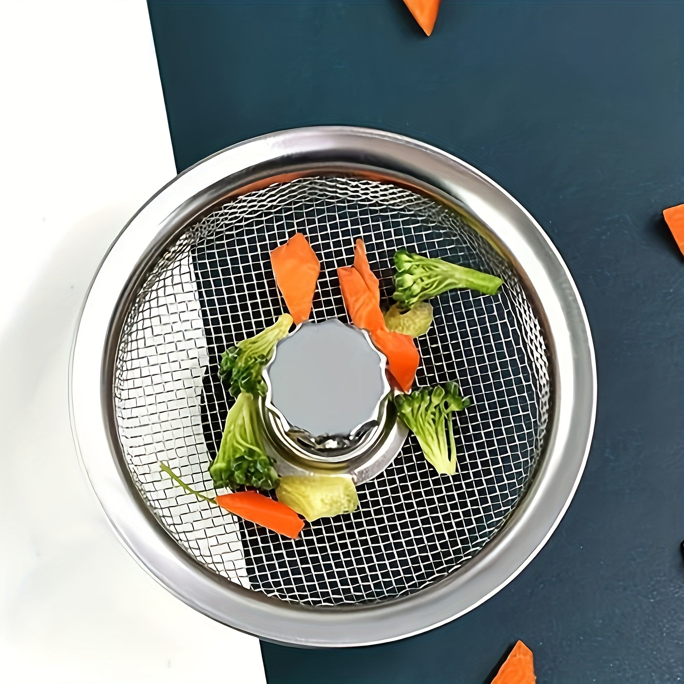 Stainless Steel Kitchen Sink Strainer - 8.13cm & 5.33cm Mesh, Non-Clogging for Bathroom, Washroom & Vanity