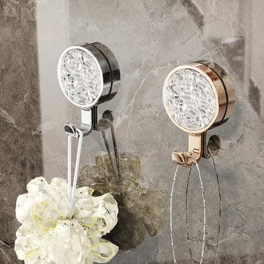 4pcs Modern Metal Wall Mount Hooks, Easy Install, Rotatable, Strong Adhesive, No Drilling Required, No Trace, for Bathroom Towel and Clothes Hanging