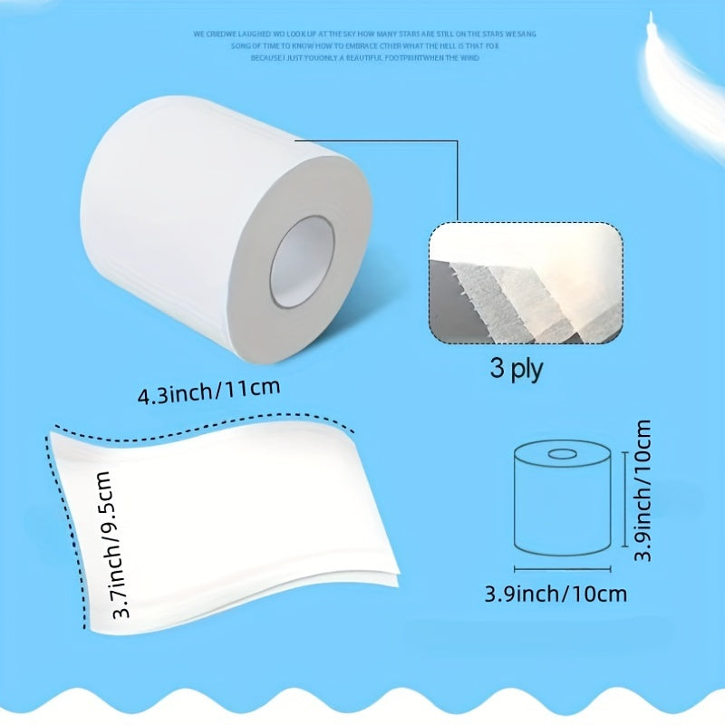 18-Roll Fast Dissolving Toilet Paper - Quick Dispersion, Septic Safe, Tear-Resistant 3-Ply Bathroom Toilet Paper, Formaldehyde-Free & Wood Pulp, Compatible with Septic Systems & septic tanks - Ideal for Home, Office, or Trave
