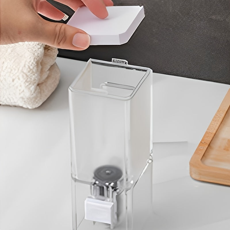 Stylish Wall-Mounted Soap Dispenser - Rust-Resistant Design, Space-Saving with Easy-Pump Head. Suitable for Hand, Shampoo, and Shower Gel - Perfect Modern Bathroom Accessory